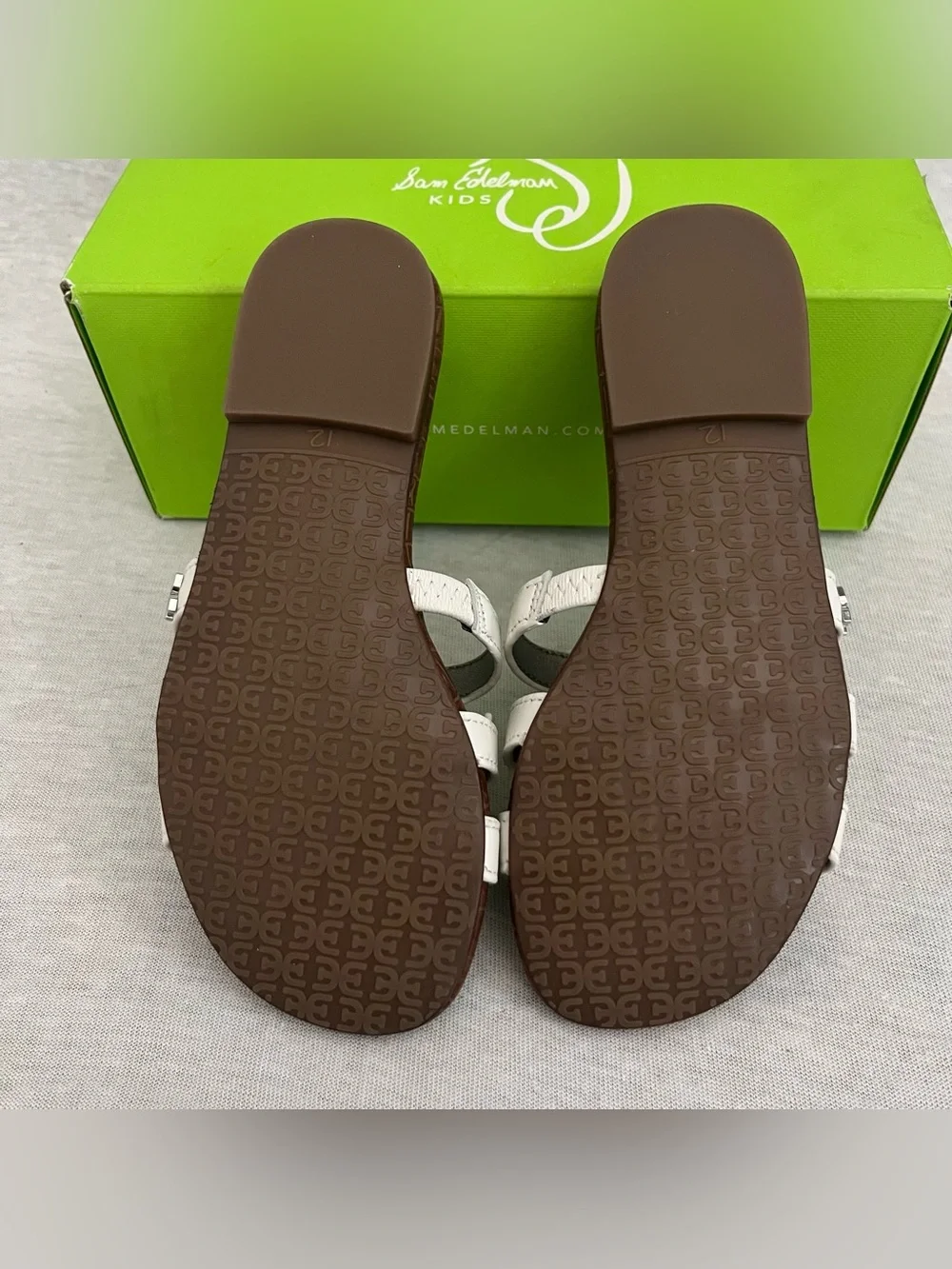 Sam Edelman Bay White Leather Cutout Slide Sandals